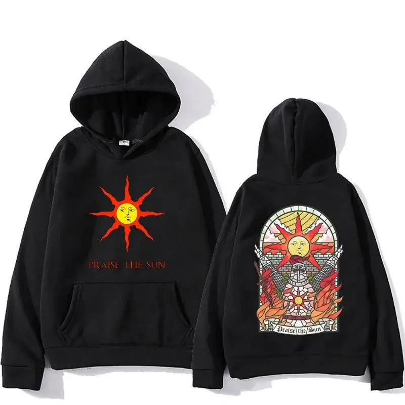 Dark Souls Praise the Sun Printed Men’s and Women’s Hoodies Fashion Casual Pullover Autumn and Winter Men’s Loose Hoodies