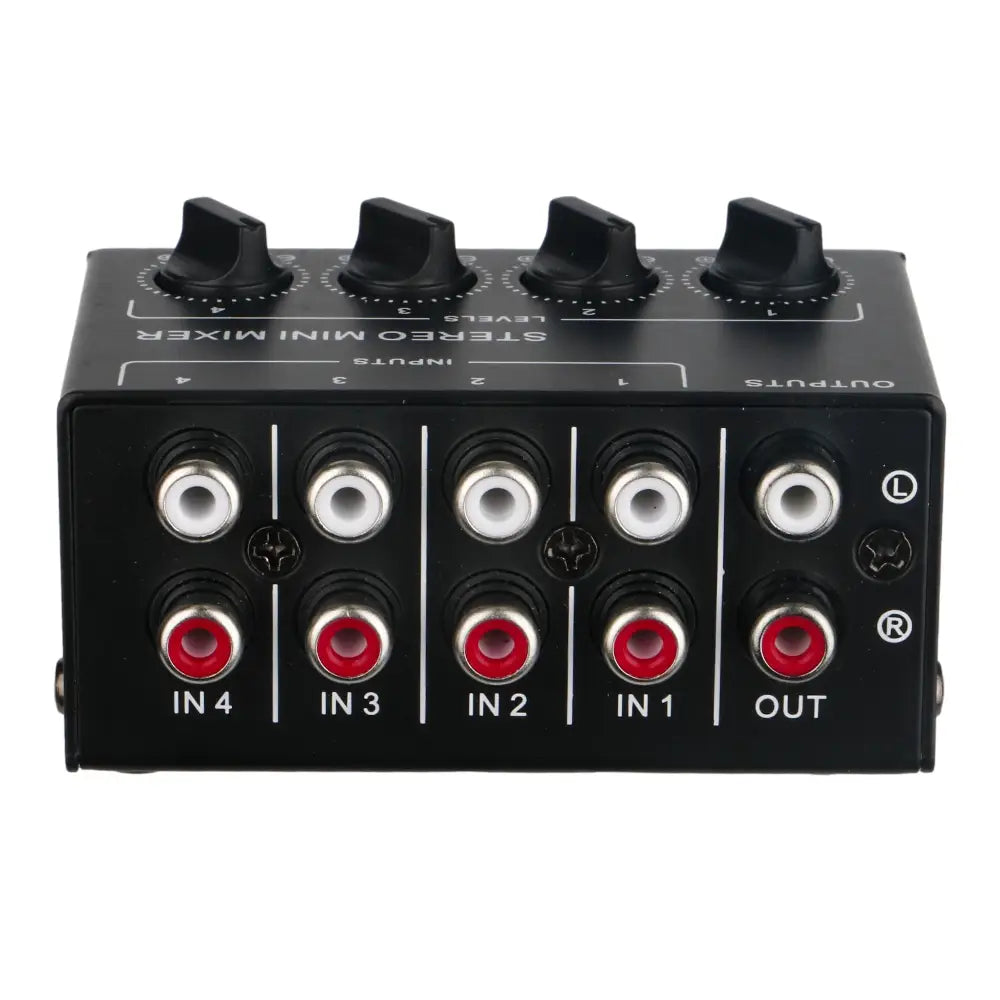 4 6 Channels Stereo Passive Mixer Audio Mixer Portable Sound Mixer RCA Input Ultra Low Noise for Live Studio CD Players