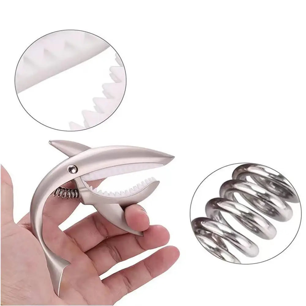High Quality Zinc Alloy Metal Shark Guitar Capo Acoustic Electric Guitar Capo Quick Change Clip Bass Bridge Guitar Accessories