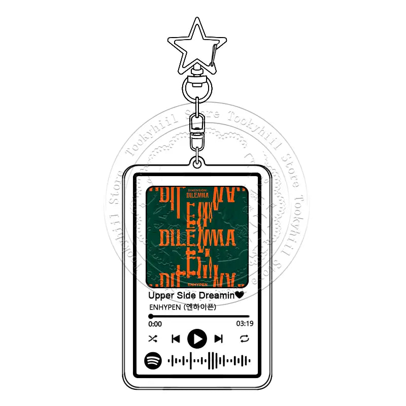 ENHYPEN Music Keychain Main Song Kpop Idea Bag Decorate Accessories Keyring Pop Songs No Doubt Pendant Girl Birthday Gift
