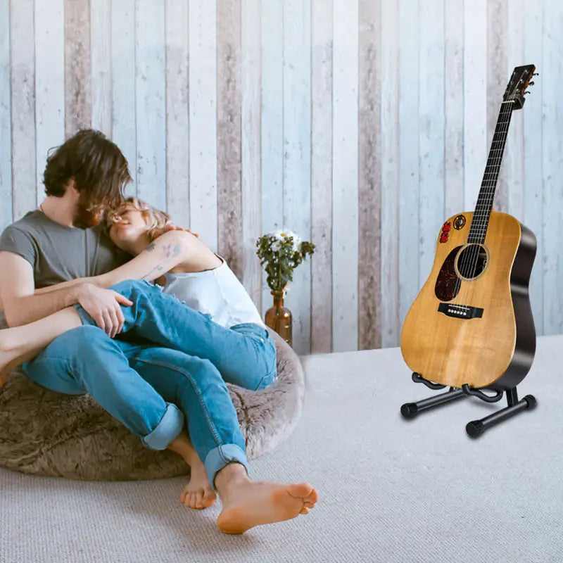 Vertical Guitar Stand Folding Liftable Folk Electric Guitar Display Stand Ukulele Pipa Bass Floor Stand Instrument Accessories