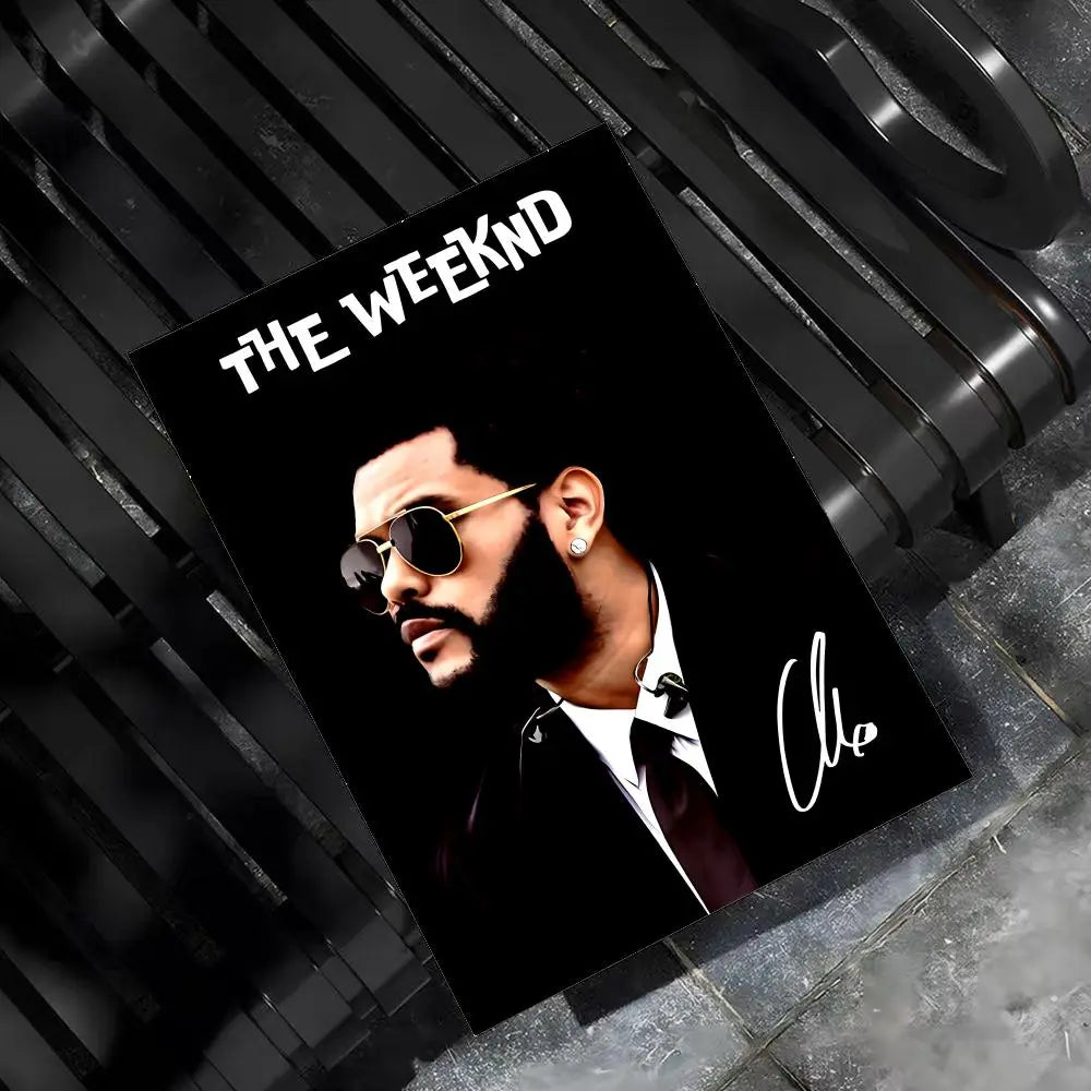 Music Album T-The Weeknd Hip Hop Poster Wall Art Poster Sticker for Living Room Bedroom Bar Home Decor Mural Painting Decoration