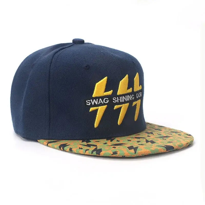 Hip Hop Baseball Cap For Men Cotton Embroidered Lightning Snap Back Hats Women Outdoor Casual Sports Sunshade Gorra Dropshipping