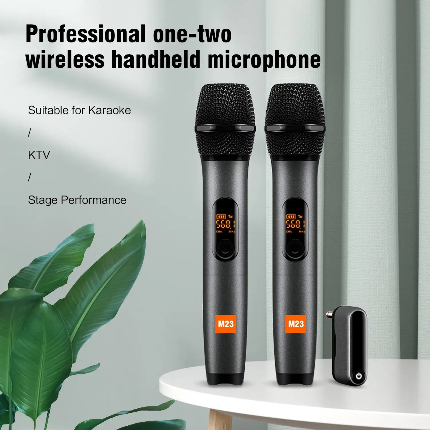 Wireless Microphone M23 UHF Recording Universal Karaoke Mic With Rechargeable Lithium Battery Receiver Work 5 Hours For Speaker