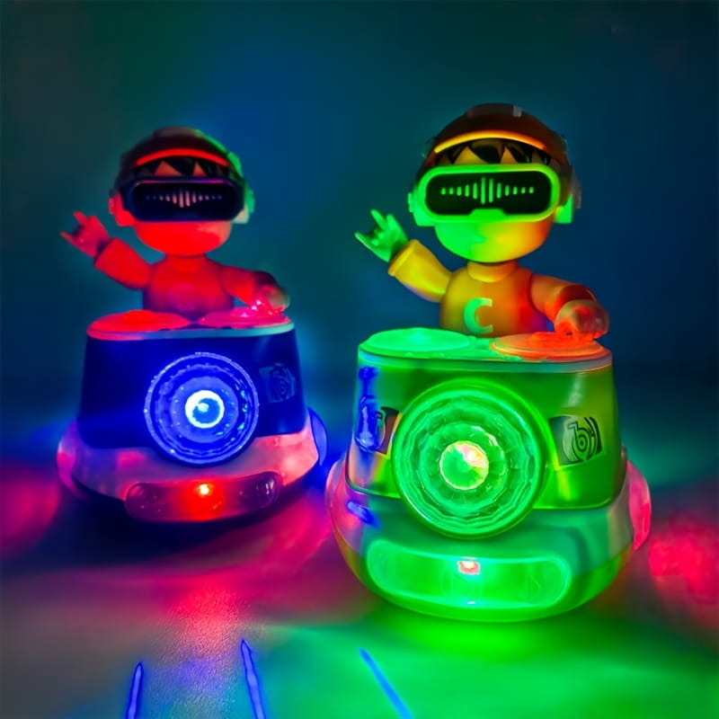 Electric Dancing DJ Boy Toy Will Turn Turn Music Lighted Toys Rock DJ Playing Electronic Music Boy Thanksgiving Halloween Gifts