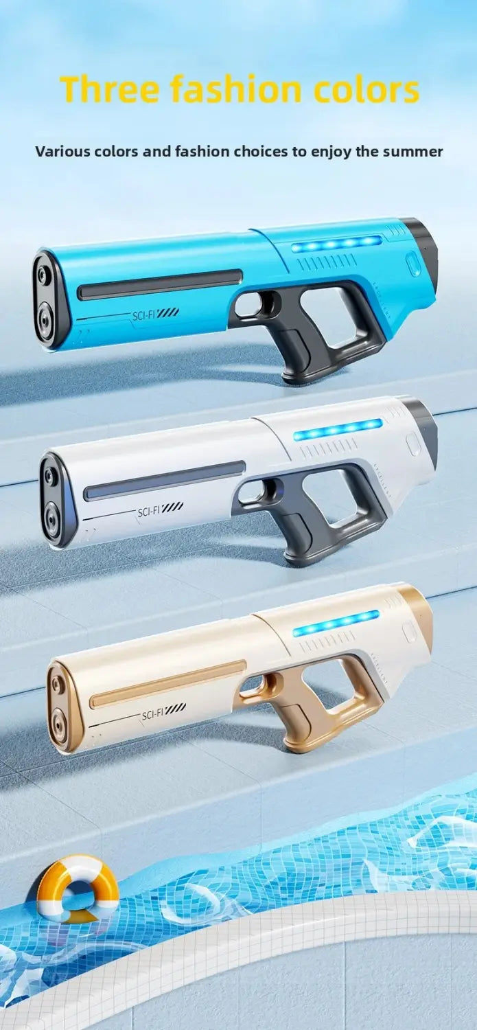 Electric Water Guns for Adults Powerful Squirt Automatic Suction Water Storage Gun Blasters Summer Outdoor Game Toy for Boy Kid