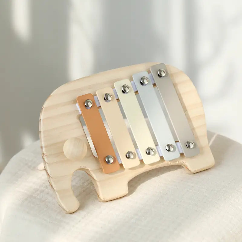 Baby Montessori Toy Cartoon Elephant Percussion Instrument Xylophone Toy Baby Early Sensory Educational Musical Instruments Gift