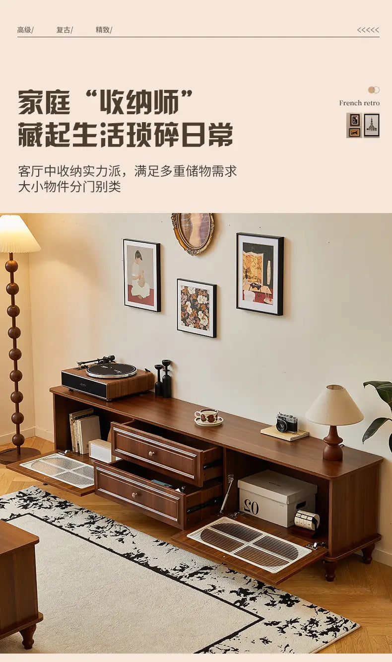 American Vintage Tv Stand Premium Trendy Mid Century Aesthetic Tv Cabinet Classic Luxury Soportes De Televisión Furniture Home