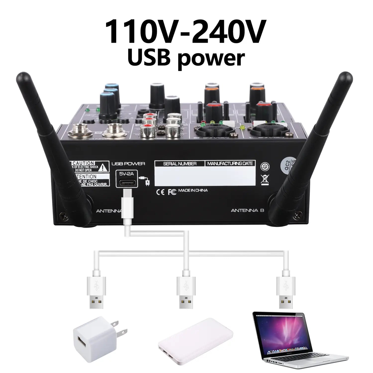 Audio Mixer 4 Channel High Power Amplifie Sound mixing with Microphone Depusheng UF4-M Digital Board Console for Karaoke Stage