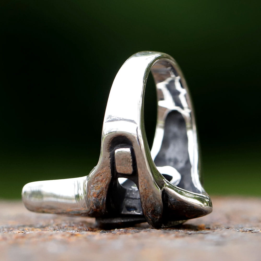 Vintage Classic Goth Hip Hop Mf Doom Mask Rings For Men Boys Punk Egyptian Pharaoh Stainless Steel Ring Fashion Jewelry Gif