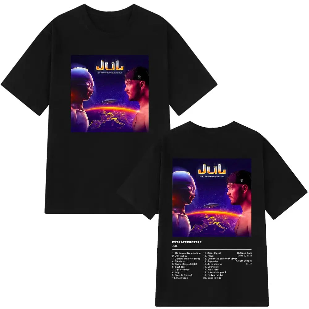 Rapper Jul Graphic Vintage T-shirt Man Woman Fashion Hip-hop T Shirt 2026 Summer New Short-sleeved Cotton Aesthetic T-shirts