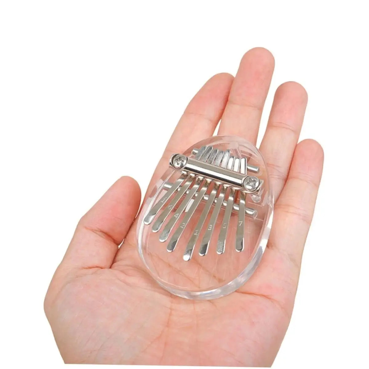 Miwayer 8 Keys Mini Kalimba Rainbow Transparent Heart Crystal Kalimba Acrylic Thumb Piano Acoustic Finger Piano Music Instrument
