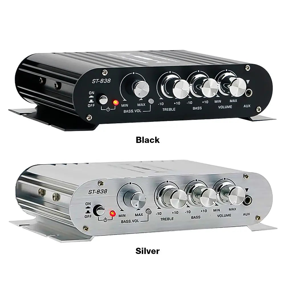 ST-838 Home Theater Amplifiers HiFi 2.1 Channel Power Amplifier Stereo Bass Sound Car Home Amp Media Player Subwoofer Amplifier