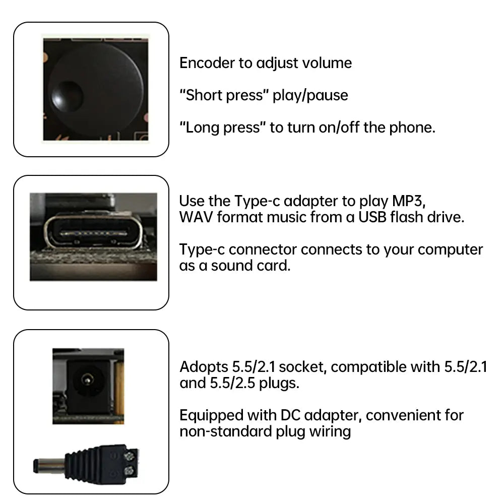 HIFI 20W*2 AP50L AP15H Stereo Bluetooth-compatible Digital Amplifier Boar Input 12V/24V Home Theater XY-AP15H