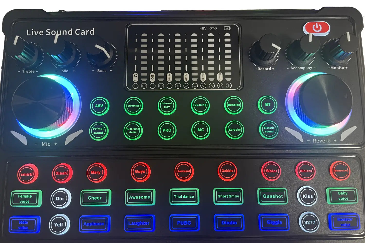 Live Sound Card Studio Record Professional Soundcard Bluetooth Microphone Mixer Voice Changer Live Streaming Audio Mixer Karaoke