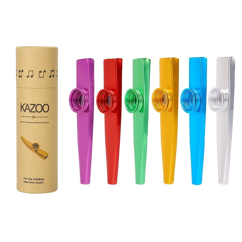 Metal Kazoo Accompaniment for Guitar Ukulele Beginner Simple Easy-to-Learn Instrument Portable Whistle Musical Device Gift Set
