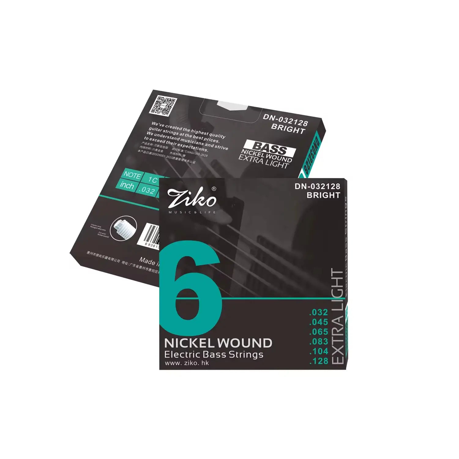 ZIKO Electric Bass Strings 4/5/6 String Bass/Hexagon Alloy Core and Nickel Wound/Guitar Bass Musical Instruments Accessories