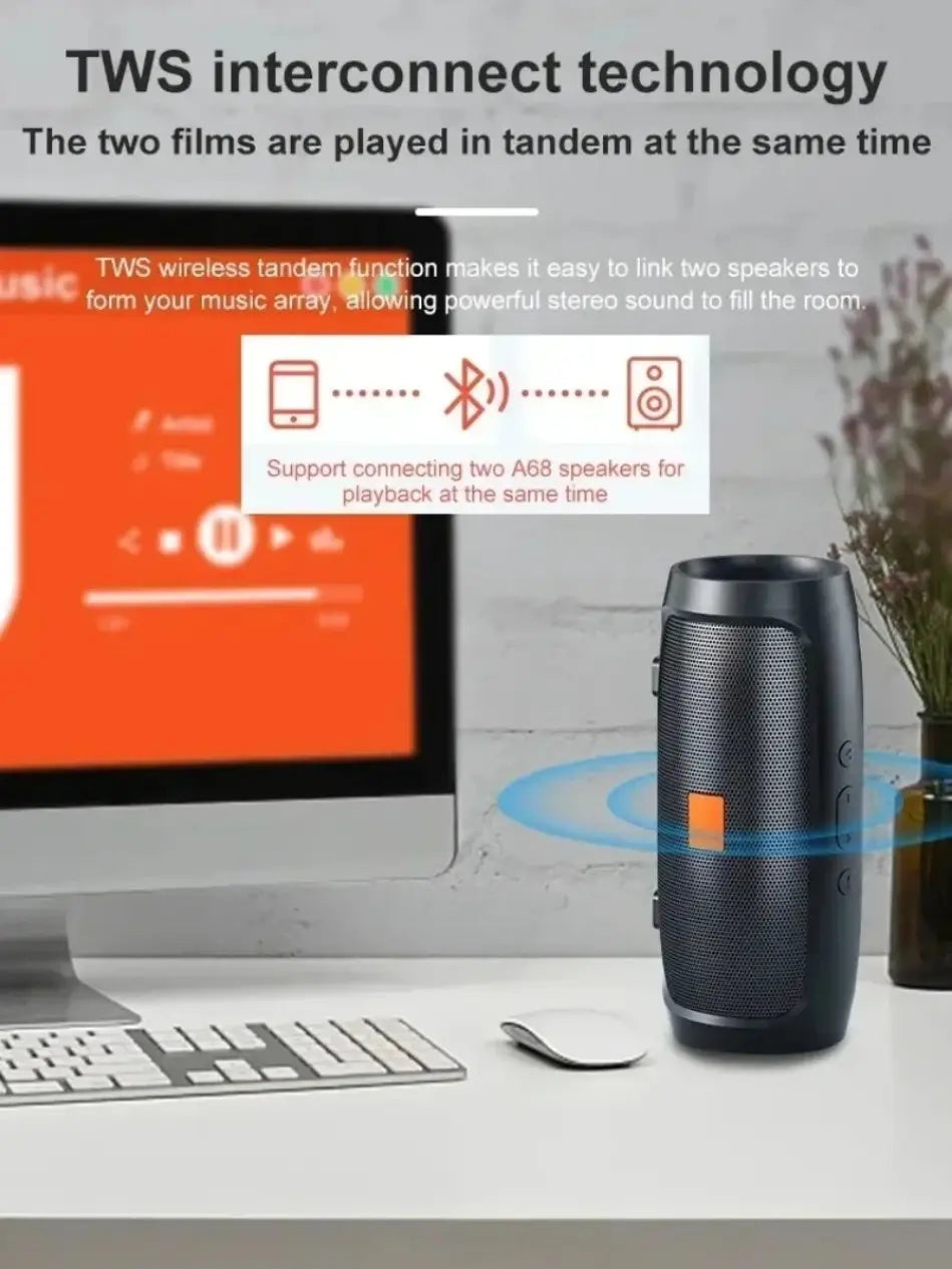 Lenovo Portable Subwoofer Bluetooth Speakers Stereo Waterproof Surround Loudspeaker Wireless Sound Box Support FM Radio TF Card