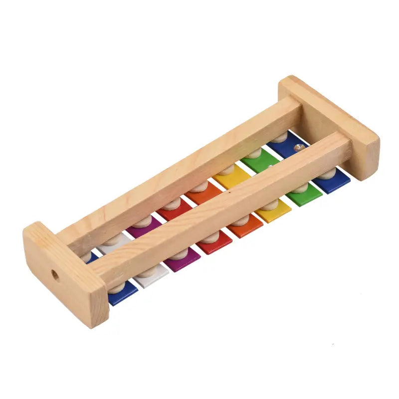 8 Keys Xylophone Compact Size Glockenspiel Colorful Aluminum Plate Piano with Wooden Mallets Percussion Musical Instrument Gift