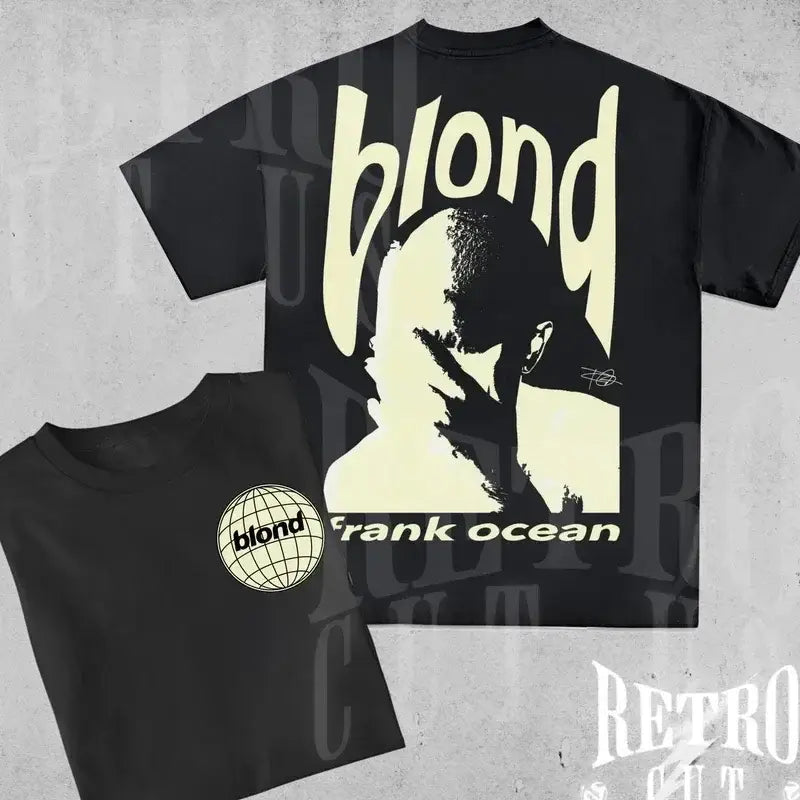 Rapper Frank Retro Graphic T Shirt Men’s Hip Hop Ocean Album Clothing T-Shirts Y2k Unisex Blond Fashion Oversized Cotton T-shirt