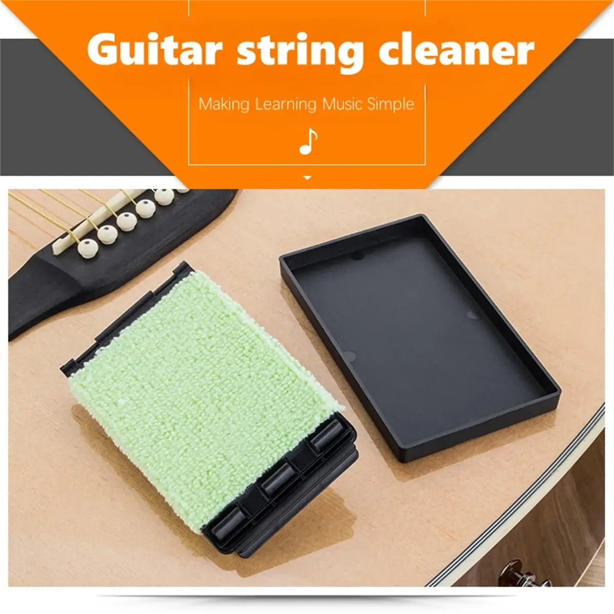 Guitar String Cleaner Clean Fretboard Cloth Tool for Maintenance and Care of Violin Bass Ukulele Electric Guitars
