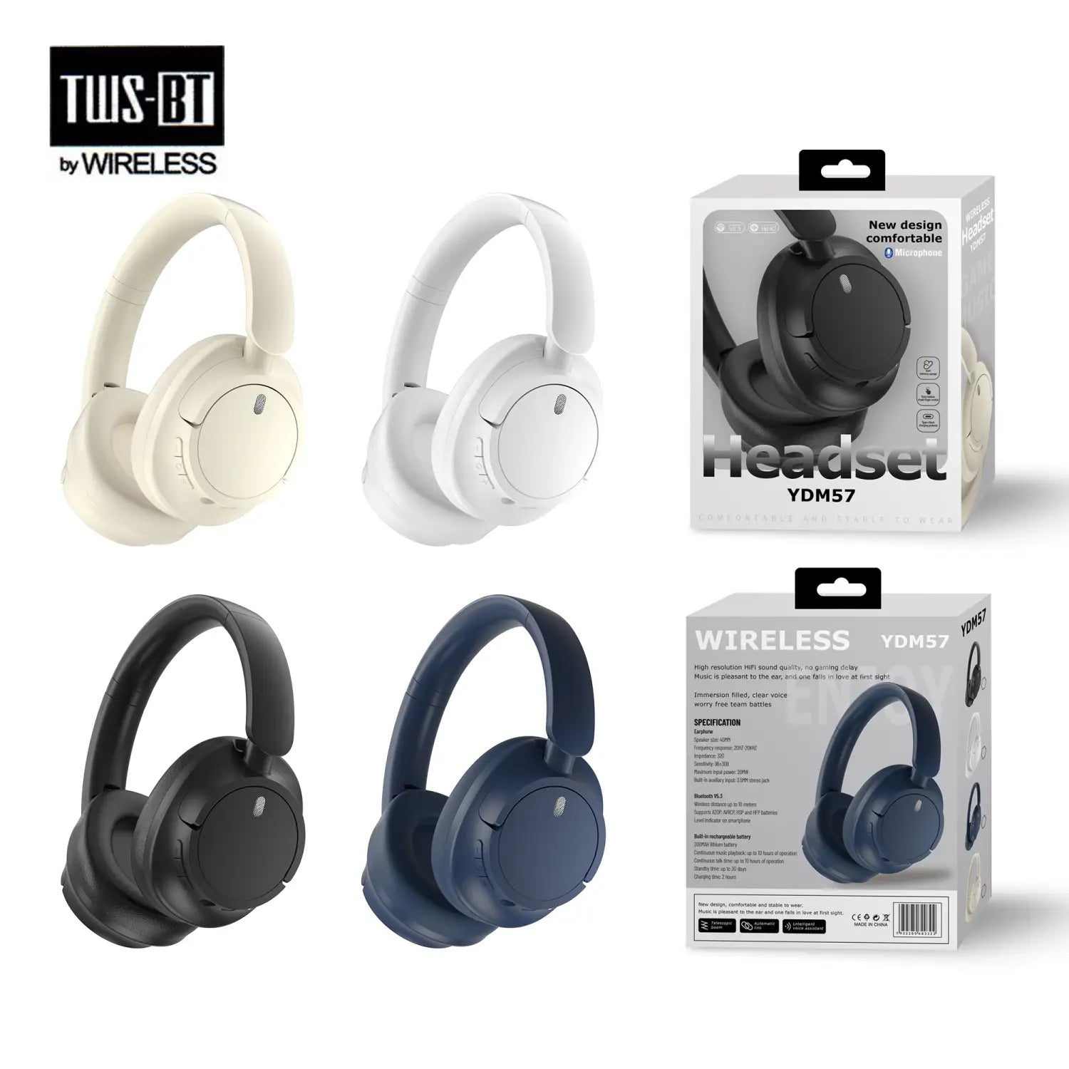 High Quality Wireless Bluetooth Headphones Headband Earphones Wireless Gamer Headset HiFi Music Earbuds For xiaomi lenovo choice