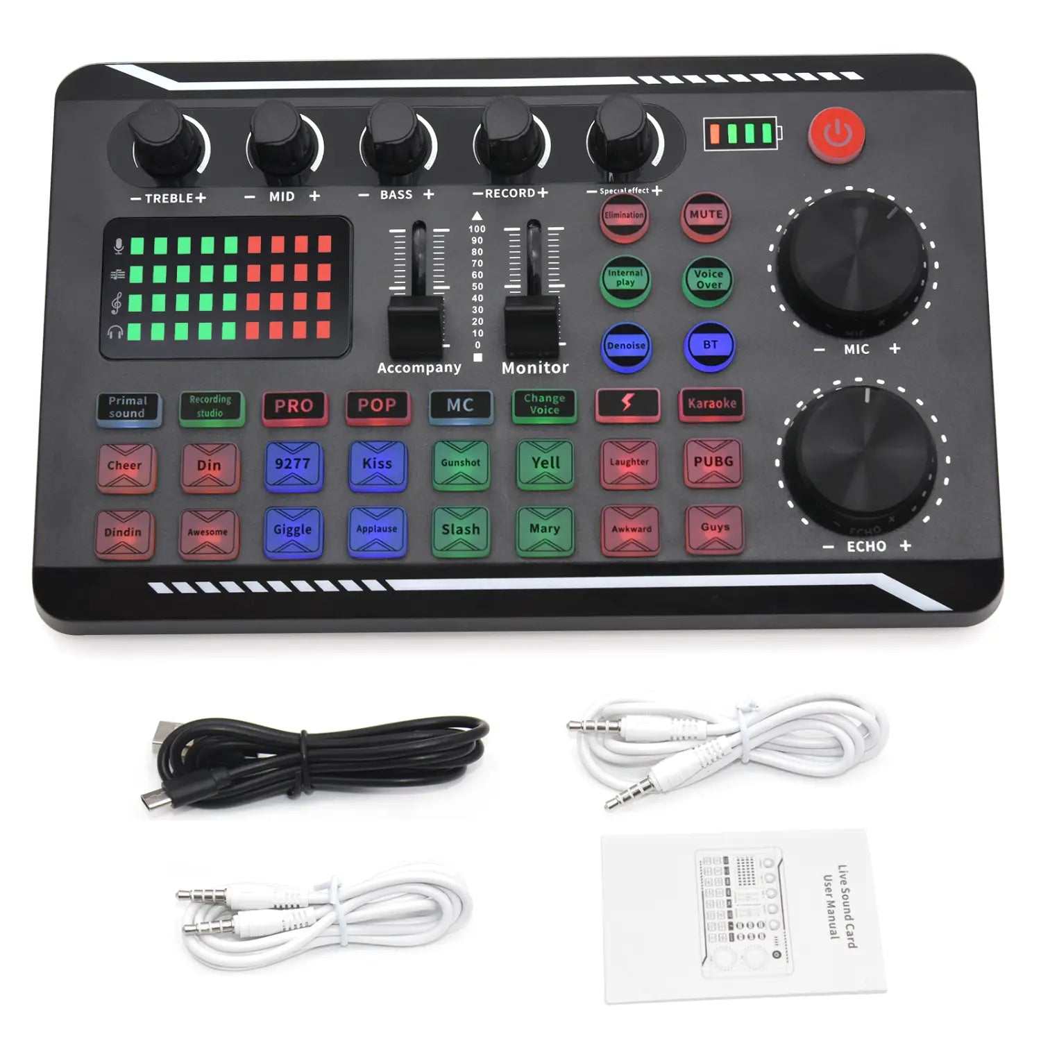 F998 Sound Card Microphone Sound Mixer Sound Card Audio Mixing Console Amplifier Live Music Mixer Amplifier Dj Equipment