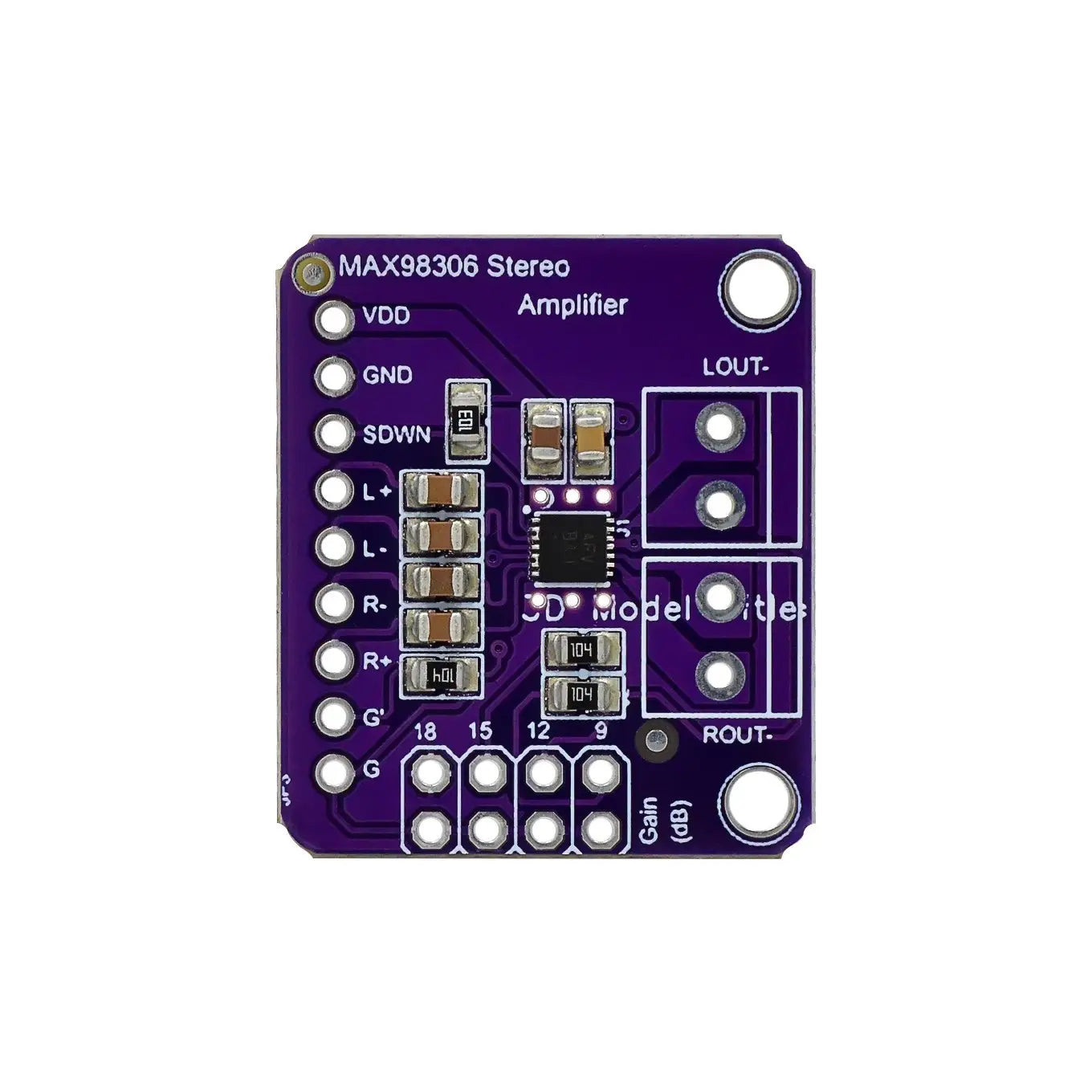 MAX98306 Stereo Class D amplifier board module Class AB audio 3.7W sound equipment home music volume control diy kit