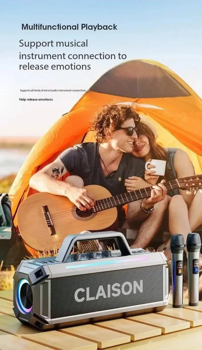 300W High-power Bluetooth Speaker Outdoor Waterproof Sound Box Portable Subwoofer 3D Stereo Reverberation System