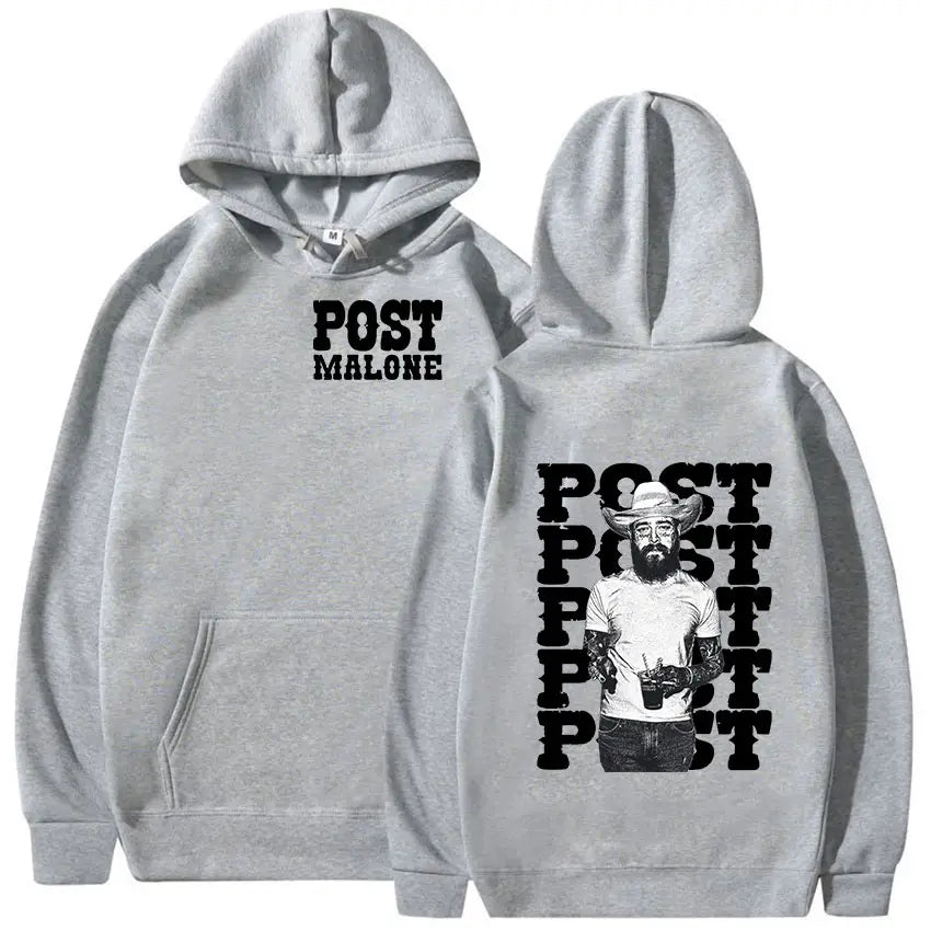 Rapper P-Posts M-Malones Graphic Hoodie Men’s Hip Hop Retro Pullover Sweatshirt Man Casual Fashion Oversized Hoodies Streetwear