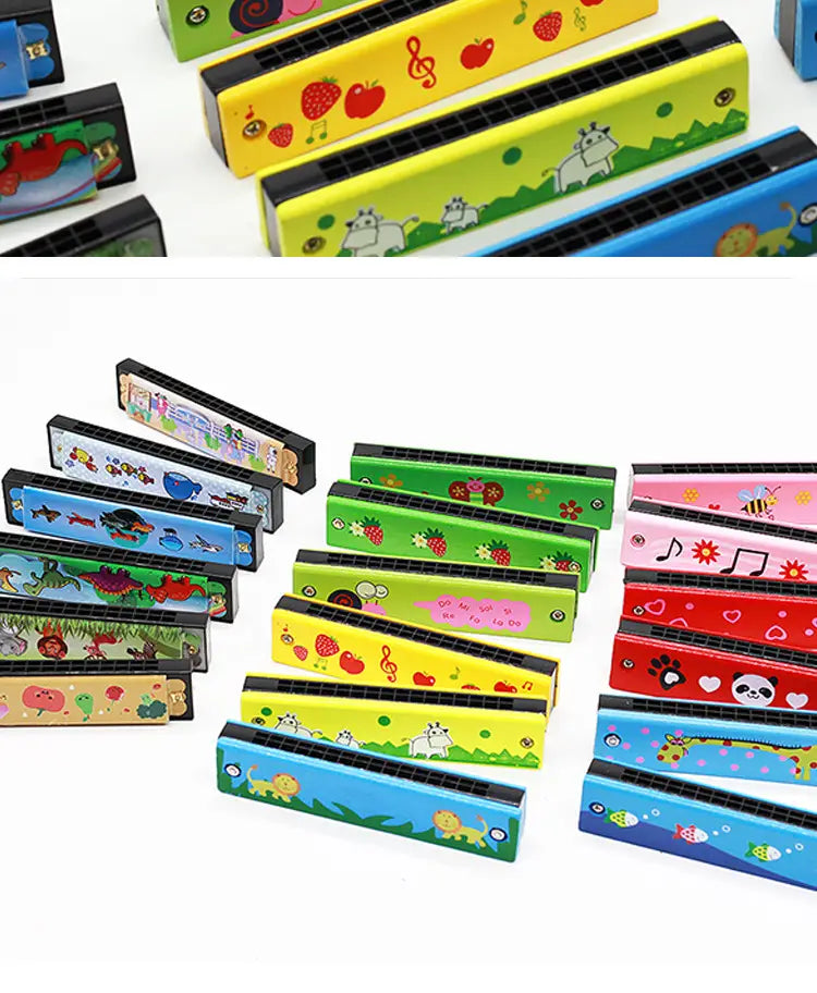 Harmonica Toy for Children - Educational Musical Instrument for Preschool Children Beginner Blowing Toy for Creative Learning
