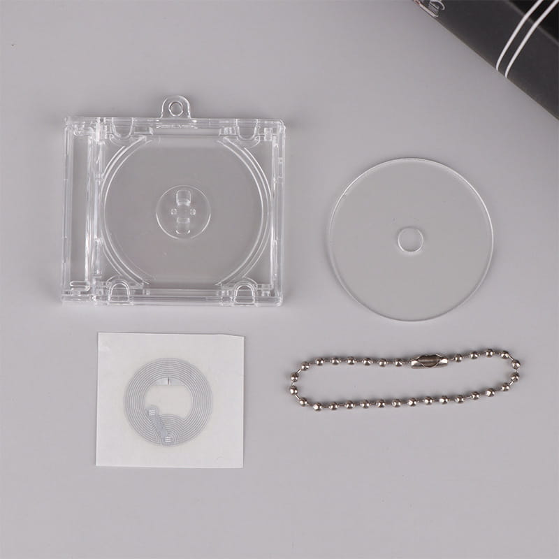 1pc NFC Functional CD Disc Key Chain Mini CD Case Keychain Peripheral Commemorative Album Key Holder For DIY Backpack Pendant
