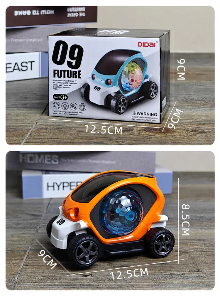 Children’s Electric Toy Car Flashing Music Omnidirectional Rotating Cool Electric Light Boy Girl Best Holiday Gift