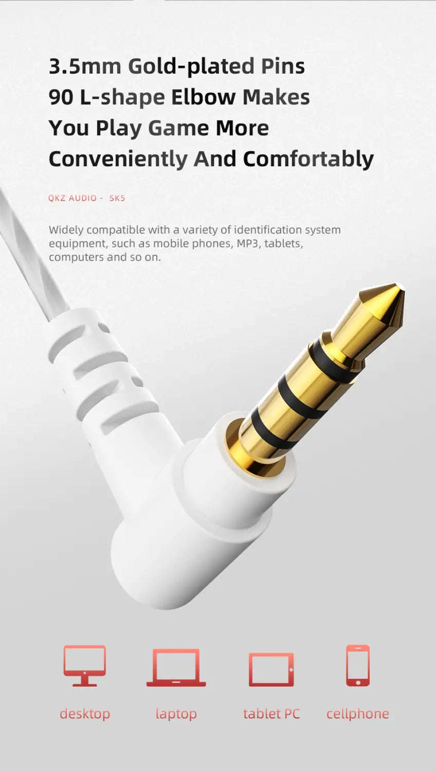 Original QKZ SK5 Wired Earphones In-ear 3.5mm AUX With MIC Noise Reduction HD Call HIFI For Game Music Sports Fashion Design