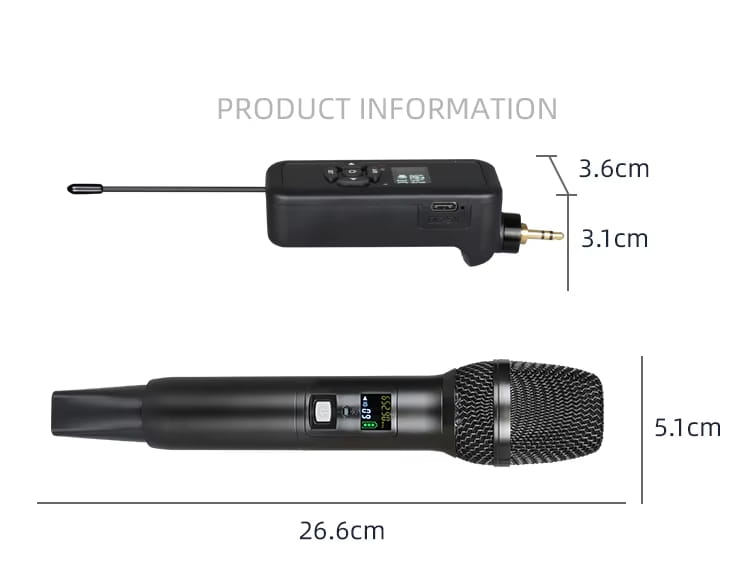 Professional Wireless Infrared Frequency-Matching Microphone with DSP Reverb & Feedback Suppression for Home Karaoke Singing