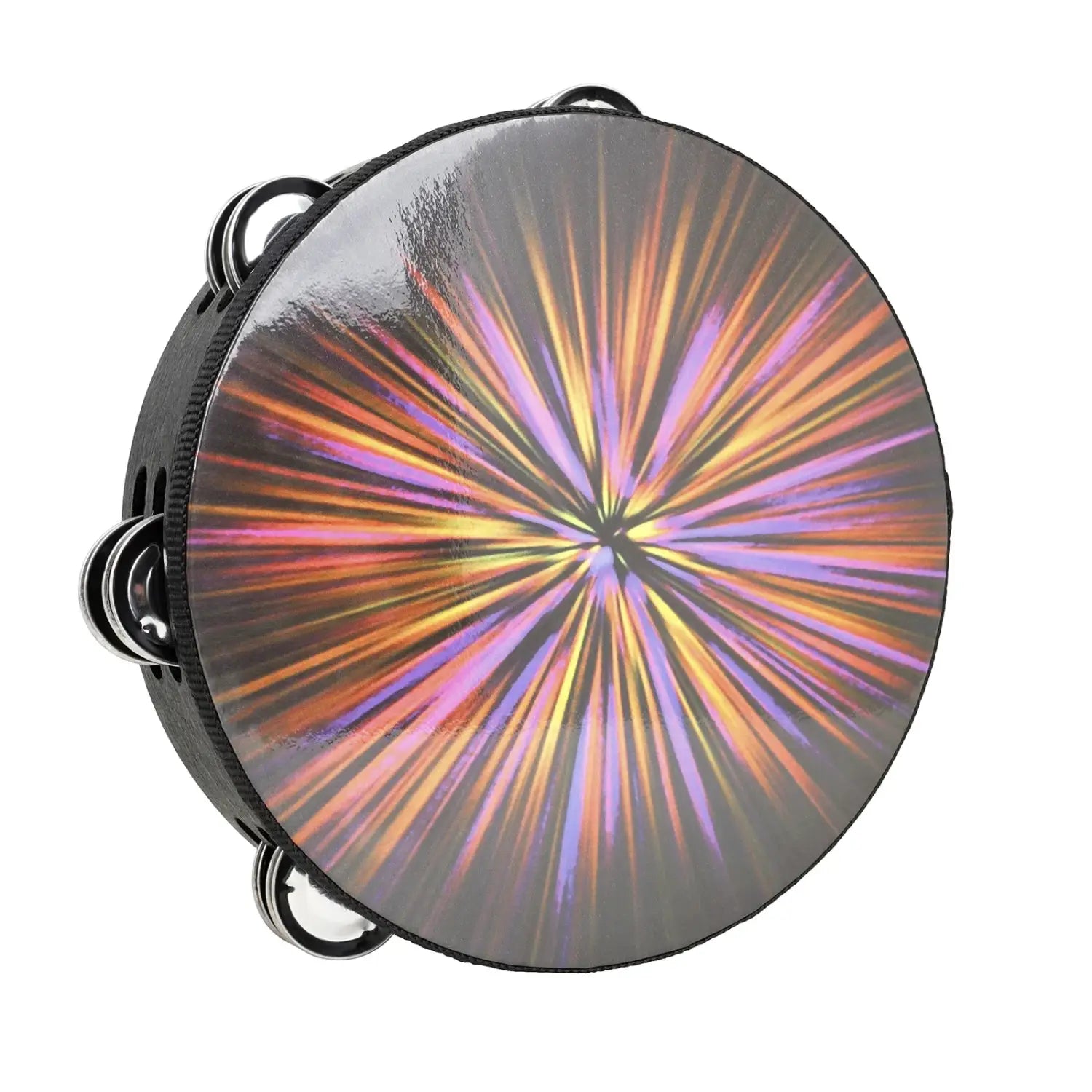 Orff Tambourine Double Row 8 Inch Hand Drum Children’s Gift Colorful Entertainment Comfort Safety Percussion Musical Instruments