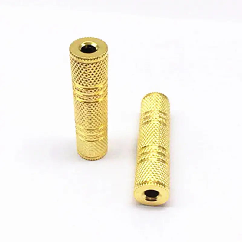 2PCS 3.5mm Jack Coupler Gold Plated 3.5 mm Female to 3.5mm Female Jack plug audio Stereo Coupler Socket Adapter connectors