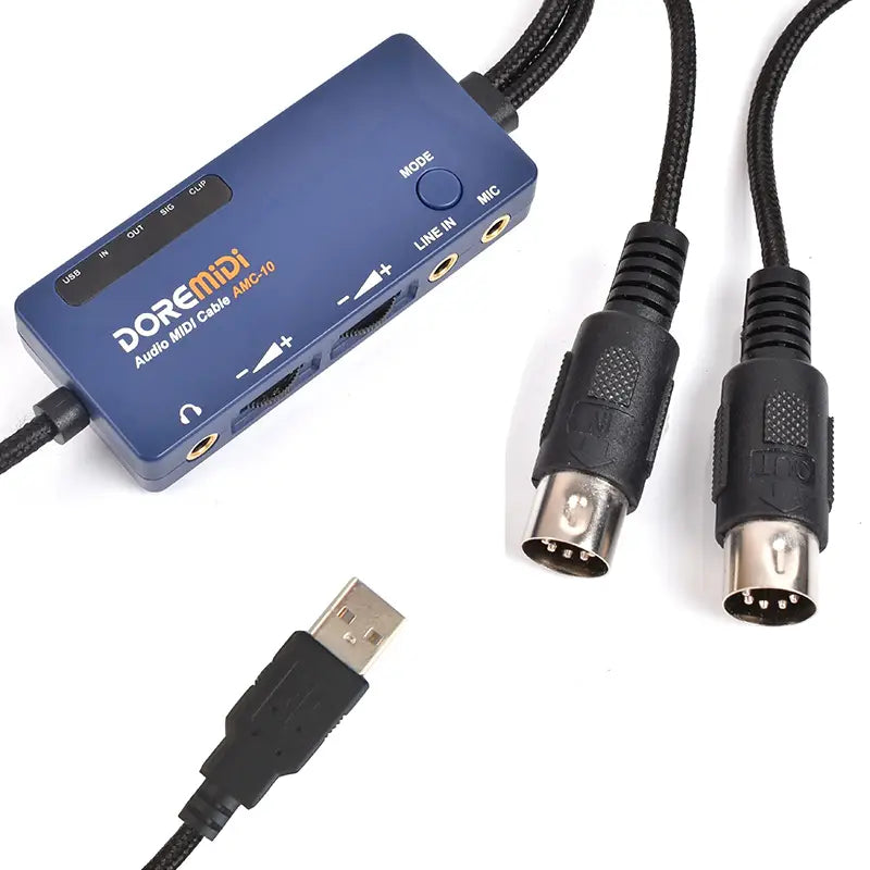 DOREMiDi Audio MIDI Cable USB AMC-10 Converter That Has Both Sound Card and MIDI Functions