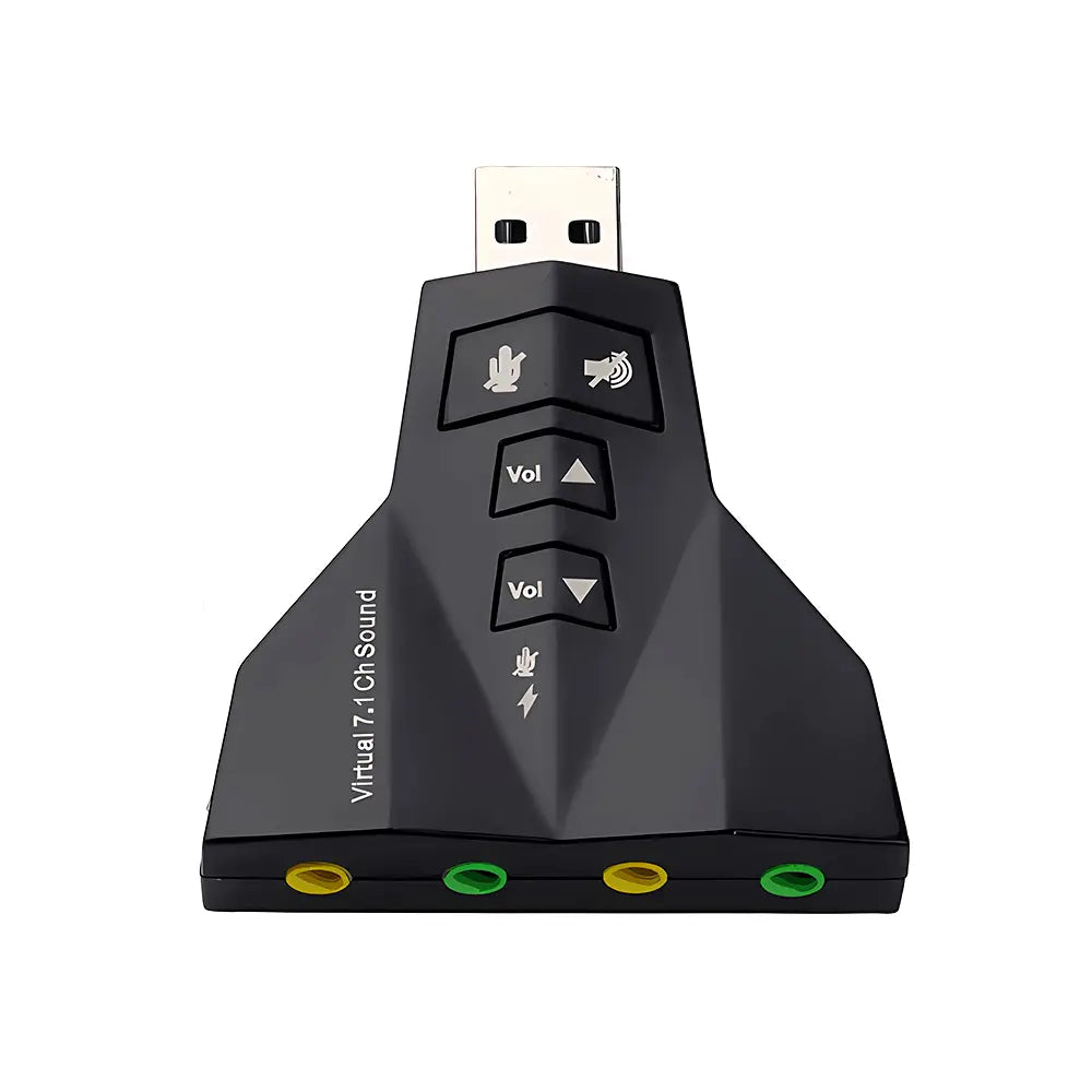 External Virtual USB SOUNDcard 7 In 1 Channel 3D Sound Audio Adapter Dual Microphone Dual Audio Interface Output Independent