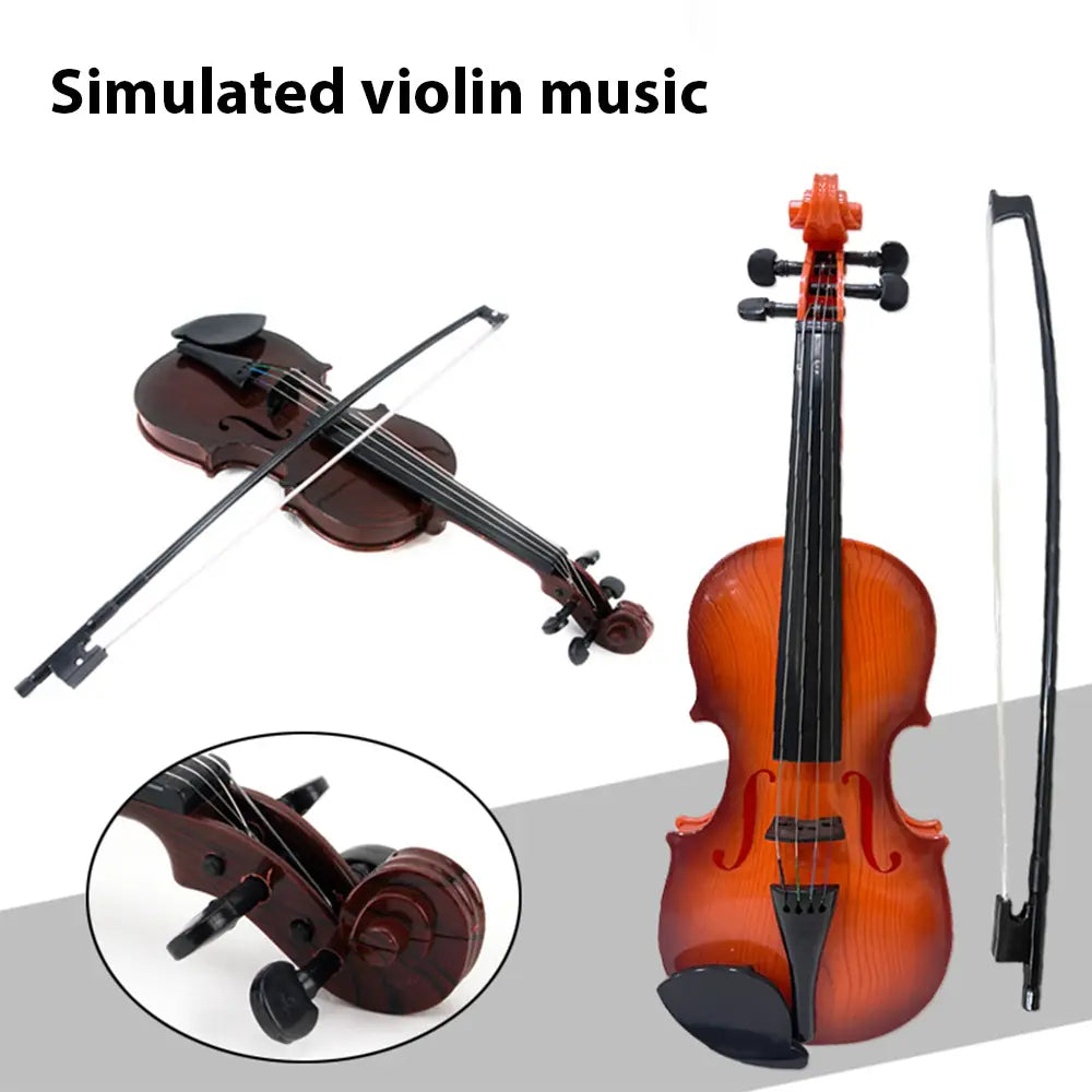 Simulated Violin Music Practice Violin Kit for Beginners Musical Instrument Exquisite Workmanship Performance Props Gifts