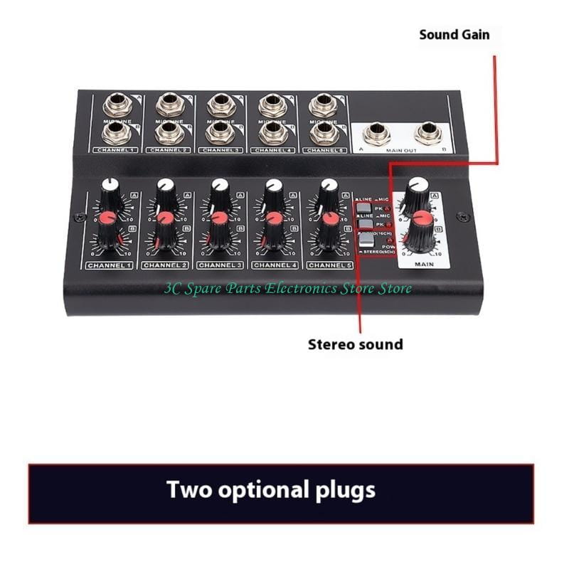 SZ Portable 10 Channel Mixing Console Digital Sound Mixer Stereo for Studio Recording DJ Networking Live Broadcast Karaoke