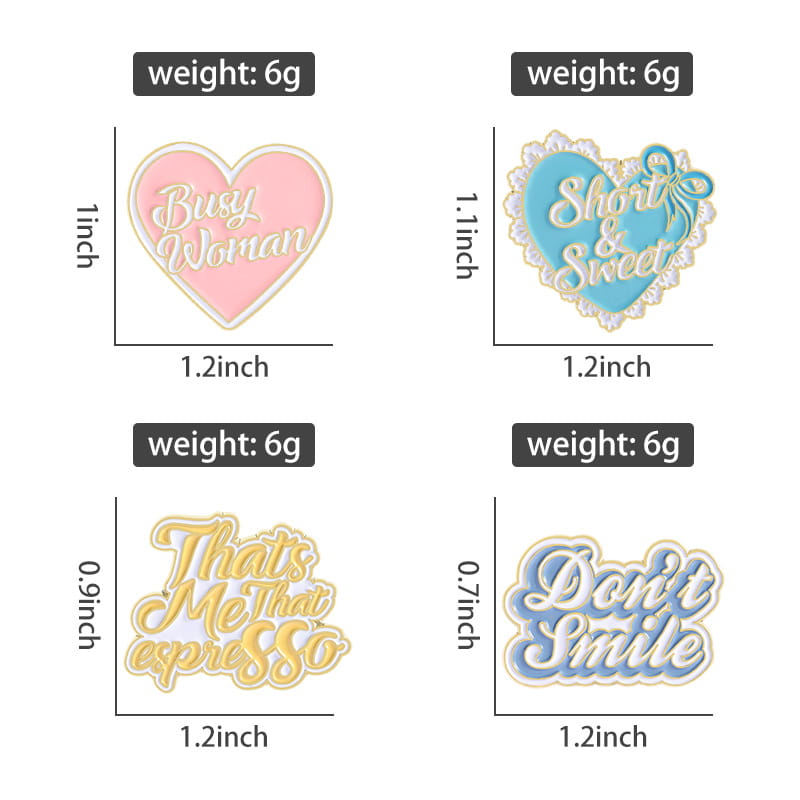 Short And Sweet Enamel Pins Pop Music Singer Don’t Smile Brooches Clothes Lapel Hat Badges Jewelry Accessories Gift For Friends