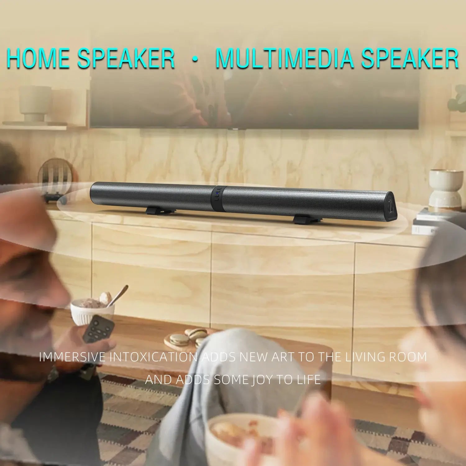 FM Soundbar TV Bluetooth Speakers HDMI/AUX/BT/OPT Connections Soundbars with 2-in-1 Detachable Home Cinema Shengba Sound System