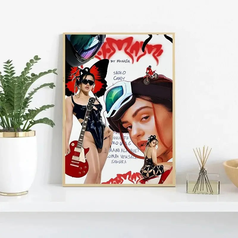 Hip Hop Singer Rosalia Motomami Music Album Posters and Prints Canvas Painting Wall Art Pictures for Room Home Decor Fans Gift