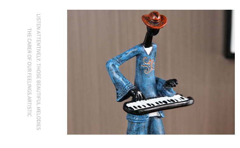 Creative American Band Decoration Musical Instrument Model Living Room Porch Study Nordic Arts And Crafts Statue Sculpture Home