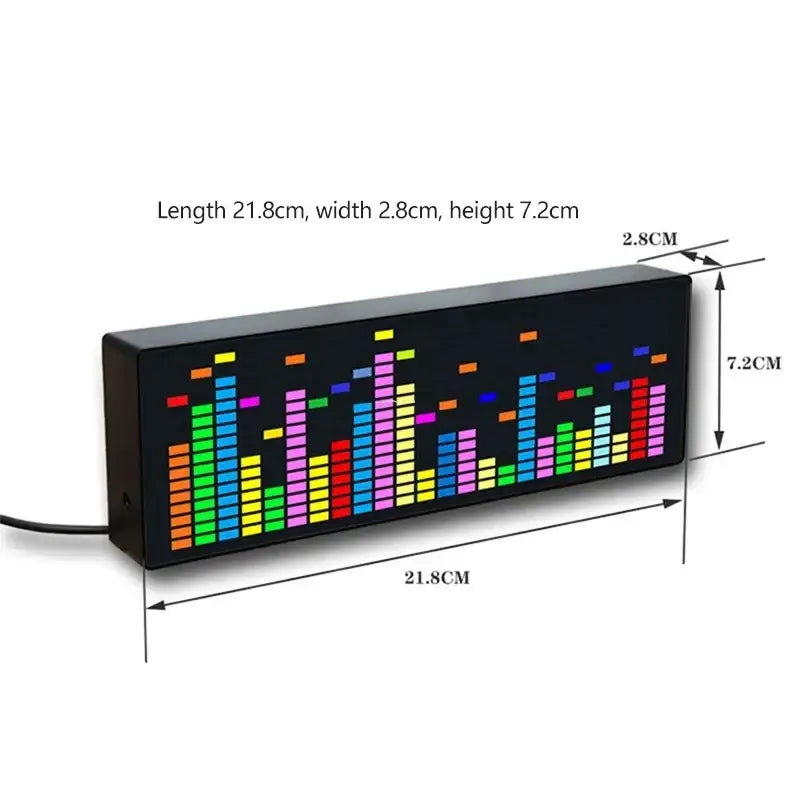 LED Light Stereo Music Spectrum Electronic Clock Voice Rhythm Car Audio Level Indicator VU Meter Board Module NEW