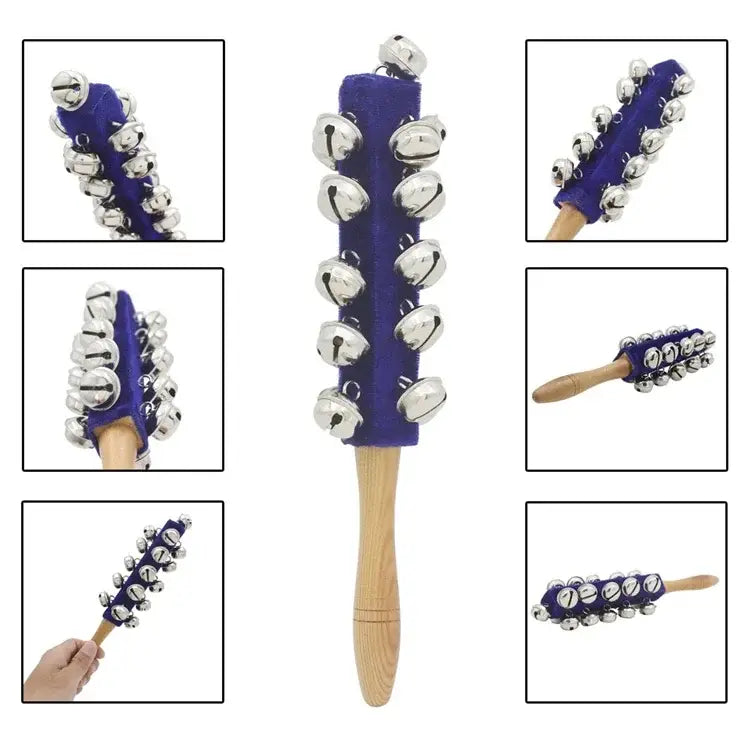 IRIN Wooden 21 Bell Rod Orff Instruments Early Education Stick Shaker Musical for Children Kids Gifts Percussion Instruments