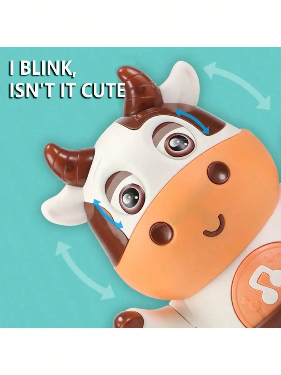 Baby Dancing Cow Toy - Electric Music Plush Cow with Funny Songs and Moves Baby Interactive Baby Toys Cute Toddler Christmas G