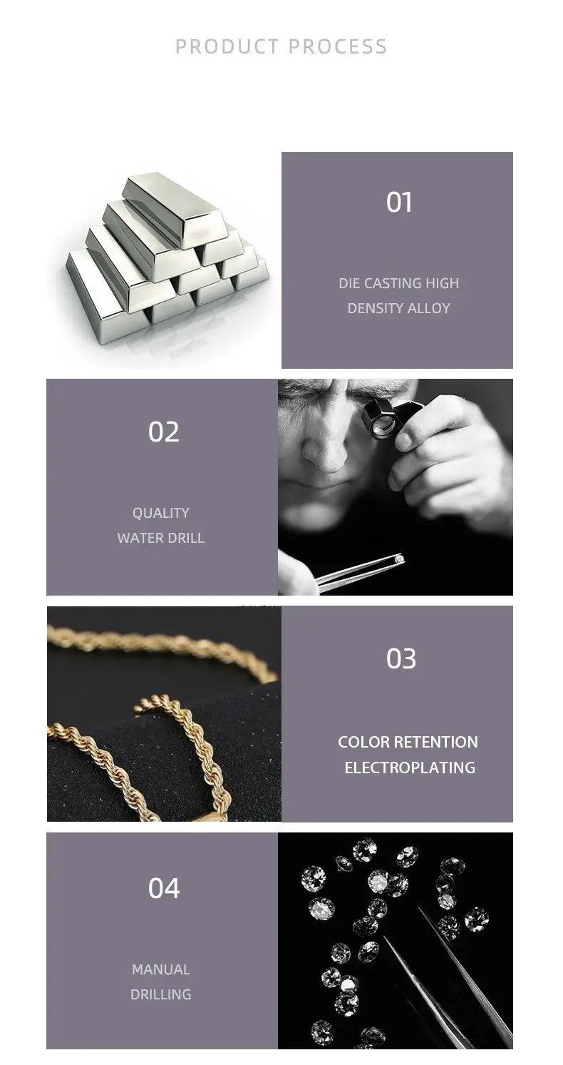 Hip Hop Last Supper Round Pendant Necklace Ice Crystal High Quality 13MM Cuban Chain Rap Jewelry Men and Women Gift