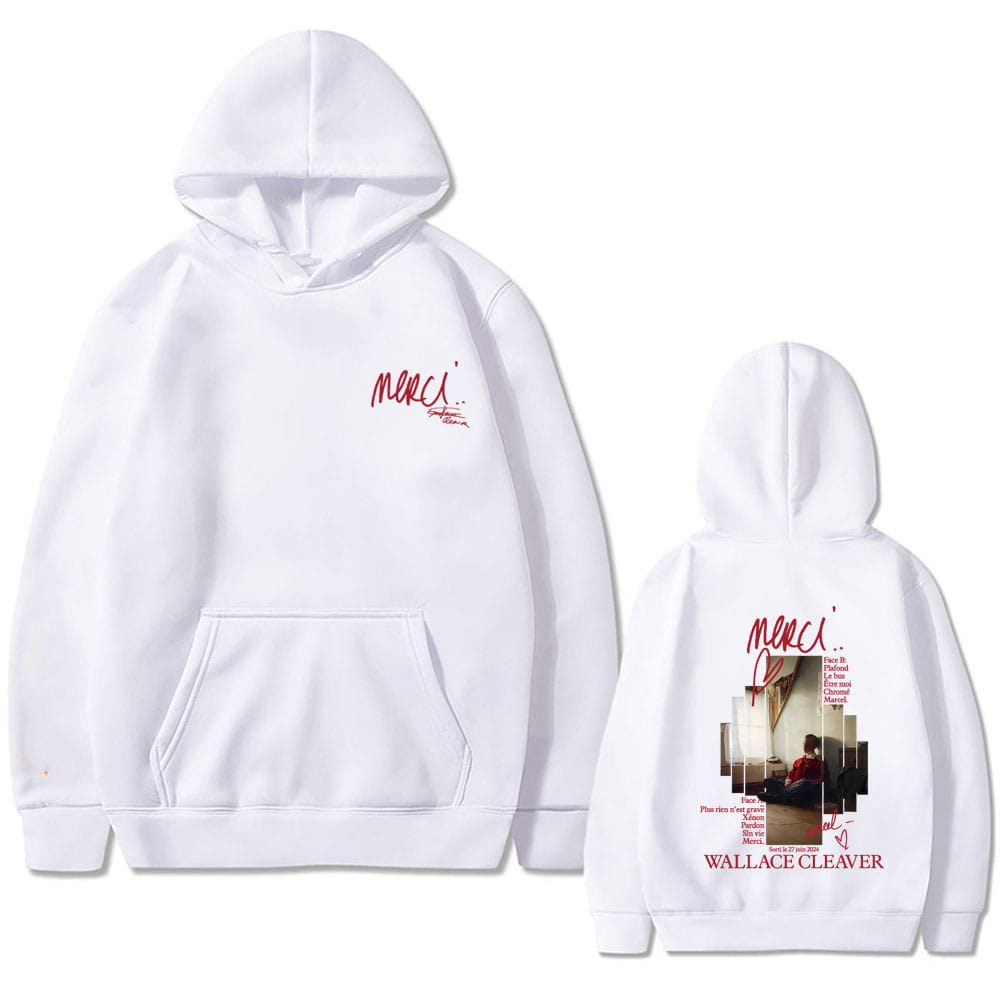 Rapper Wallace Cleaver Merci Hoodie Men Women Hip Hop Fashion Pop Music Streetwear Male Casual Fleece Vintage Pullover Hoodies